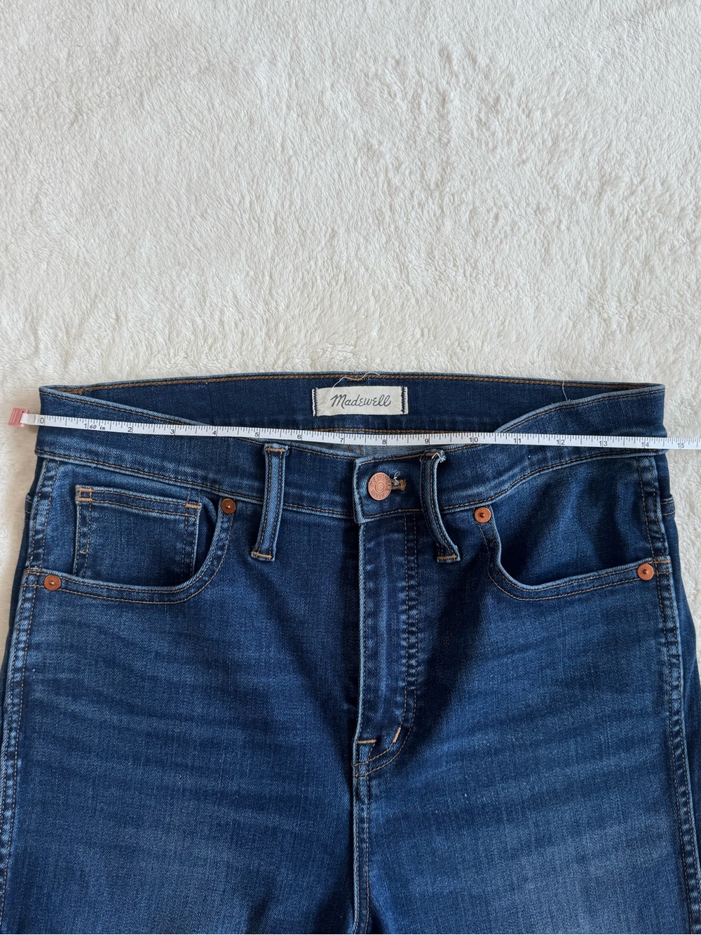 Madewell 10" High-Rise Skinny Jeans Danny Wash Size 29 - Picture 5 of 8